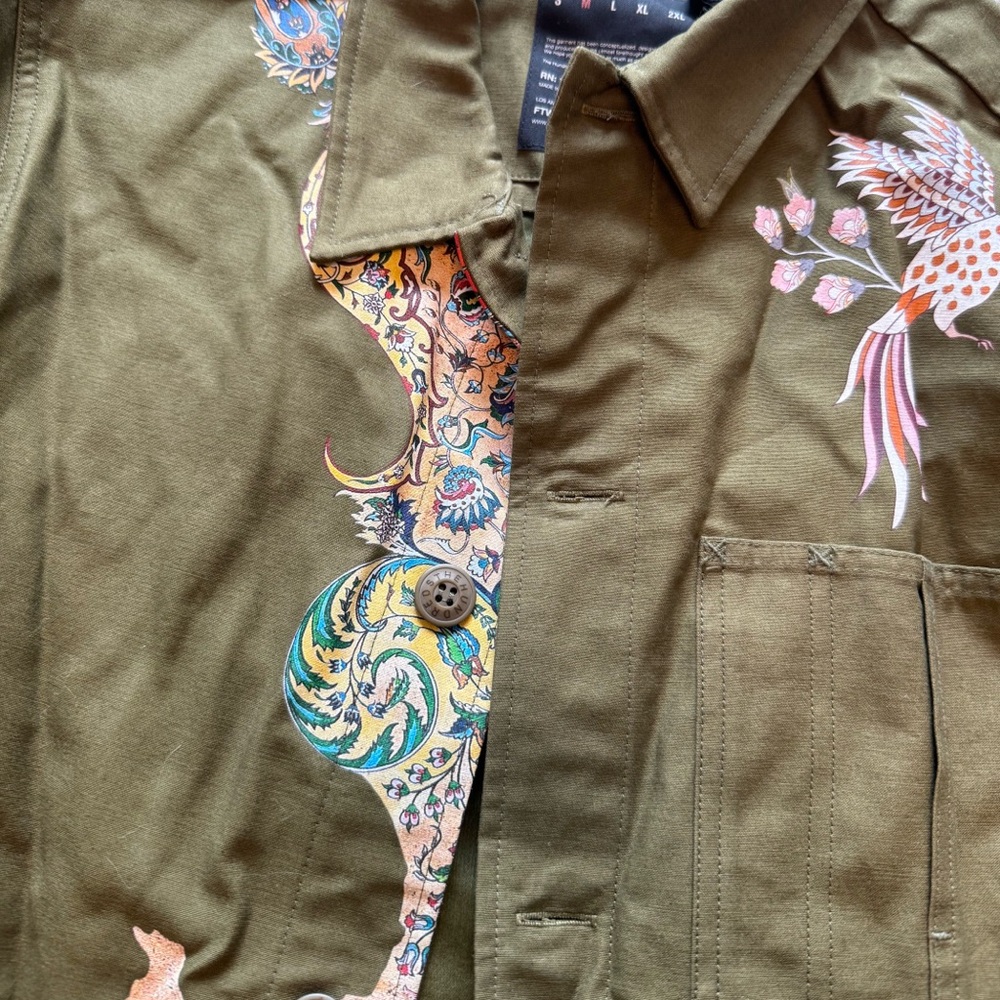The Hundreds Olive Green Embroidered Field Jacket - Picture 3 of 6
